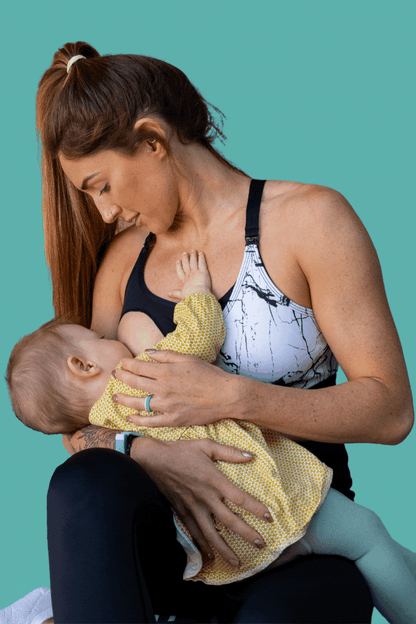 Maternity & Nursing Sports Bra | B-F Cup | Marble Print