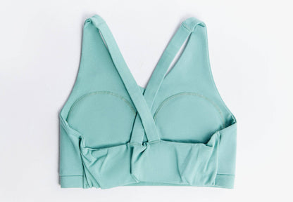 Organic Cotton & Recycled Elastane Padded V-neck Sports Bra