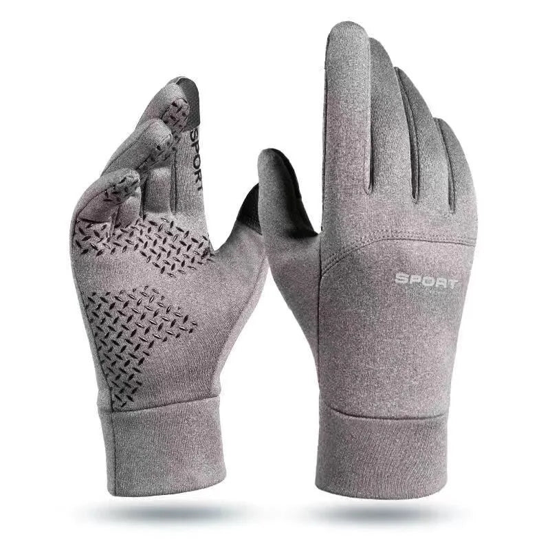 Warm cashmere gloves new autumn and winter outdoor sports gloves men and women riding mountaineering waterproof cold-proof gloves
